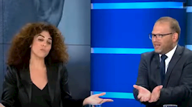 אביעד גליקמן וכנרת בראשי, צילום: מסך חדשות 13